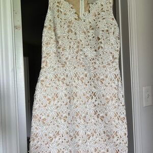 Loft White Lace Dress size 2